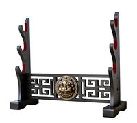 FOXSMZZ Sword Holder Japanese Velvet Padded Katana Stand Samurai Display Rack Support All Tanto Swords Tai Chi (Kirin-3)
