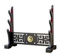 FOXSMZZ Taichi Sword Holder Japanese Velvet Padded Katana Stand Samurai Display Rack Support All Tanto Swords (Tai Chi-3)