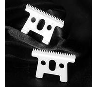 FOXSONIC 2pcs Ceramic blade for Andis D7 D8 SlimLine Pro Li choice 24 teeth with box Replacement T Blade (WHITE)