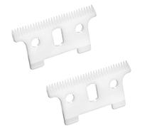 FOXSONIC 2pcs Replacement Ceramic Blade for 04521 t outliner Hair Trimmer andis Gtx GTO T-Outliner Trimmer Ceramic movable blade Replacement T Blade (WHITE)