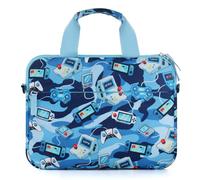 Foxstory Kids Tablet Bag for Boys, Kids Tablet Carrying Case for Fire HD 10, HD 8, Fire 7 Sleeve Bag Kid Kindle Bag, iPad Bag for Kid, Games Camo Blue