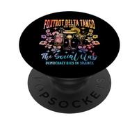 Foxtrot Delta Tango Social Club Democracy Martini Cocktail PopSockets Adhesive PopGrip