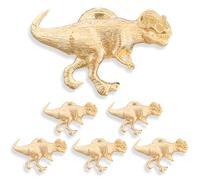 foxwake T-Rex Dinosaur Drawer Knobs 2.2 * 1.3" 6Pcs Cute&Cool 3D Dinosaur Cabinet Pulls, Jurassic Theme Dresser Knobs for Kids Room, Nursery, Playroom, Dinosaur Lovers,Rose Gold