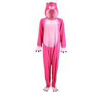 Foxxeo Pink Panther Costume for Adults - Animal Costume Onesie with Hood & Tail - Unisex Jumpsuit for Men and Women - Ideal for Fancy Dress, Carnival, Theme Party, Size: XXL