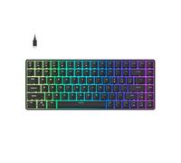 FOXXRAY HKM-S93 Hot-Swappable Mechanical Keyboard with Blue Switch, RGB Backlit Wired Gaming Keyboard, Double Shot Keycaps, Detachable Type-C Cable, 84 Key Layout Mini Size