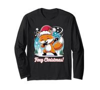 Foxy Christmas Dancing Fox Winter Holiday Xmas Cute Long Sleeve T-Shirt
