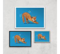 Foxy Fox Giclee Art Print - A2 - Wooden Frame