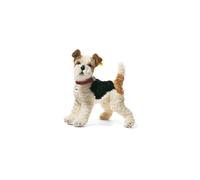Steiff 35cm Foxy Fox Terrier with Genuine Leather Collar Standing (White/ Brown/ Black), Plüsch Bunt