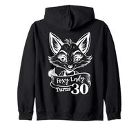 Foxy Lady Turns 30, 30th Birthday Party Celebration Thirty Zip Hoodie