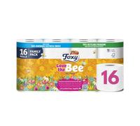 Foxy Love The Bee 2 Ply Toilet Roll (16 Rolls) | 170 Sheets Per Roll | Pure Cellulose | Clinically Tested | Absorbent & Resistant | Honey Core Scented