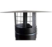 FOXY METAL FABRICATION BOLT ON CHIMNEY COWL WITH BIRD GUARD TO FIT 5''/125MM FLUE PIPE,CHIMNEY CAP MATT BLACK/SINGLE WALL FLUE PIPE ONLY,BE SURE TO MEASURE YOUR FLUE PIPE BEFORE PURCHASE.