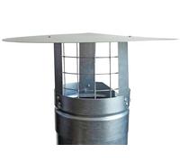 FOXY METAL FABRICATION BOLT ON CHIMNEY COWL WITH BIRD GUARD TO FIT 6''/150MM FLUE PIPE,CHIMNEY CAP SILVER FINISH, SINGLE WALL FLUE PIPE ONLY,BE SURE TO MEASURE YOUR PIPE BEFORE PURCHASE.