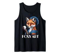 Foxy Mystical Canine Fortune Teller Crystal Ball Oracle Tank Top