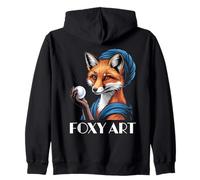 FOXY Mystical Canine Fortune Teller Crystal Ball Oracle Zip Hoodie