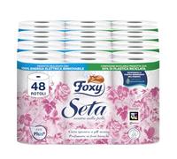 Foxy Silk | Toilet Paper 48 Rolls| 200 tears per roll| 2 ply high Thickness | FSC Certified |100% Renewable Electricity| Recyclable Packaging Made with Recycled Plastic