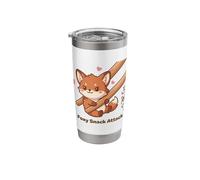 Foxy Snack Attack Kawaii Fox Stainless Steel Insulated Tumbler