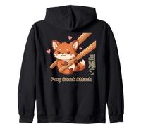 Foxy Snack Attack Kawaii Fox Zip Hoodie