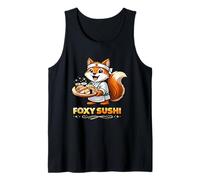 Foxy Sushi Funny Chef Fox Illustration Tank Top