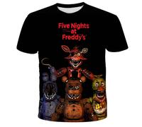 (Foxy, XL) Five Nights At Freddys Men Tshirt Foxy Bonnie Print Summer Shortsleeved Wear