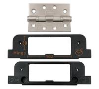 Foxy3DPrints 102 x 76 mm (4") Precision Hinge Jig Router Template for Door and Door Frame