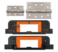 Foxy3DPrints 76 x 51 mm (3") + 102 x 76 mm (4") Precision Hinge Jig Router Template for Door and Door Frame
