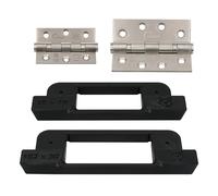 Foxy3DPrints 76 x 51 mm (3") + 102 x 76 mm (4") Slimline Basic V2 Precision Hinge Jig Router Template for Door and Door Frame