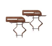 foxydry Adapter for Round Railings - Aluminium and Stainless Steel Support - Durable, Rustproof - For Round Railings with Diameter between 40 and 65 mm (Brown, Adapters)