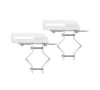 Foxydry Adapter for Round Railings with a Diameter Between 40 and 65 mm | only for Foxydry Duo, aluminium and stainless steel, set of 2 adapters, white