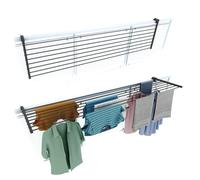 Foxydry Duo 162 Cm Anthracite, Balcony Washing Line, Foldable Clothes Dryer For Railings