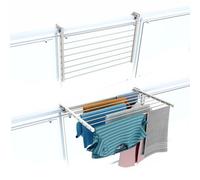 Foxydry Duo 82 Cm White, Compact Balcony Laundry Dryer, Foldable Outdoor Washing Line