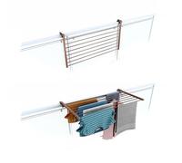 Foxydry Duo, balcony and railing clothes airer, folding, 40 in