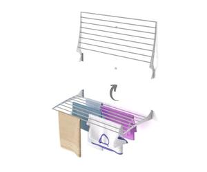Foxydry Fold 102 Cm Grey, Wall-Mounted Laundry Airer, Folding Drying System