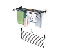 foxydry Fold, Wall-Mounted Clothes Drying Rack, Foldable Aluminum Design - Ideal for Indoor and Outdoor Use. Dimensions: 118x50x50 cm / 46.4x19.6x19.6 in