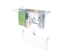 Foxydry Fold Down 116 Cm White, Space-Saving Wall-Mounted Dryer, Foldable Clothes Airer