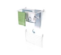 foxydry Fold, Wall-Mounted Clothes Drying Rack, Foldable Aluminum Design - Ideal for Indoor and Outdoor Use. Dimensions: 82x50x50 cm