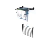 foxydry Fold Wall Mounted Clothes Airer Folding Balcony Indoor or Outdoor Aluminium and Steel 62x50x50 cm / 24.4x19.6x19.6 in