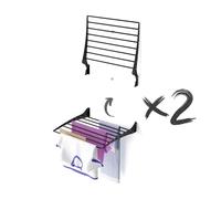 Foxydry Fold, wall mounted clothes airer, folding space saving, 24 in X2