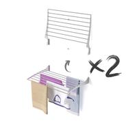 foxydry Fold, Wall Mounted Drying Rack, Vertical Drying Rack, Folding Indoor and Outdoor Aluminium and Steel 80x50x57 cm / 31.5x19.6x22.4 in