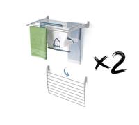 foxydry Fold, wall mounted clothes airer, folding space saving, 32 in X2