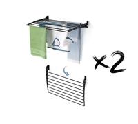 foxydry Fold, wall mounted clothes airer, folding space saving, 32 in X2
