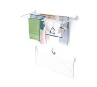 foxydry Fold, Wall-Mounted Clothes Drying Rack, Foldable Aluminum Design - Ideal for Indoor and Outdoor Use. Dimensions: 118x50x50 cm / 46.4x19.6x19.6 in