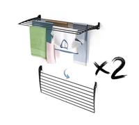 foxydry Fold Folding Vertical Clothes Airer for Indoor and Outdoor Use in Aluminium and Steel, 118x50x50 cm