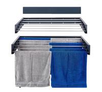 FoxyDry Hide Wall Mounted Clothes Airer for Wall and Balcony, Outdoor and Indoor Use, Foldable with Concealed Design, 101 x 50 x 11.5 cm (Anthracite)