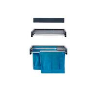FoxyDry Hide Wall Mounted Clothes Airer for Wall and Balcony, Foldable Airer 71 x 35 x 13 cm (71 cm, Anthracite)