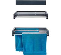 FoxyDry Hide Wall Mounted Clothes Airer for Wall and Balcony, Outdoor and Indoor Use, Foldable with Concealed Design, 101 x 50 x 11.5 cm (Anthracite)