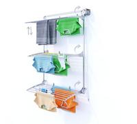 Foxydry Tower 108 Cm Grey, Vertical Laundry Drying Rack With Adjustable Multi-Level Shelves, Right-Hand Clutch