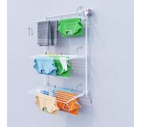 Foxydry Tower 108 Cm White, Vertical Laundry Airer With Foldable Racks, Right-Hand Clutch, Large Capacity