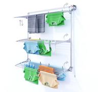 Foxydry Tower Wall-Mounted Clothes Dryer, Vertical Wall Dryer, Retractable Drying Rack for Indoor and Outdoor, 60x20.5x54 inches (60x20.5x54 inches, Gray Right)