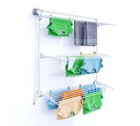 foxydry Tower Vertical Retractable Clothes Airer for Indoor and Outdoor Use (150, White)