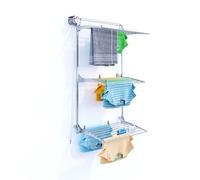 foxydry Tower Vertical Retractable Clothes Airer for Indoor and Outdoor Use (80, Grey)